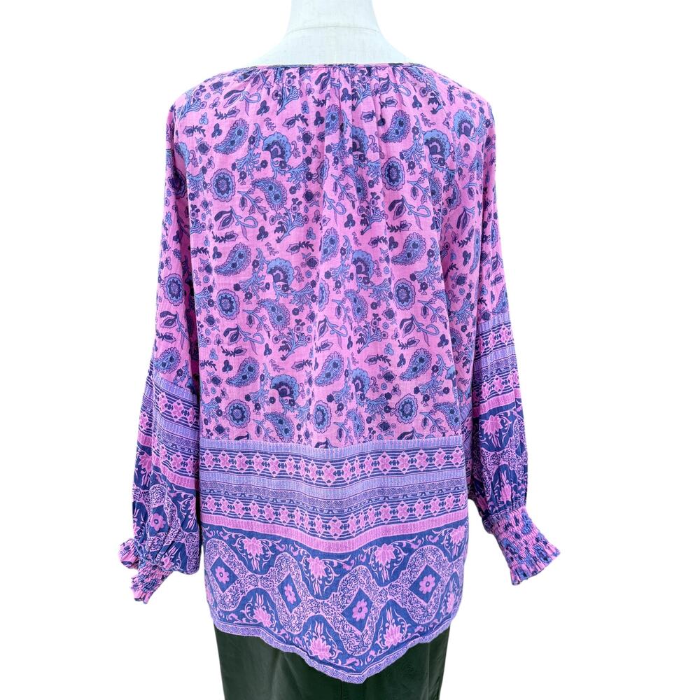 Spell & The Gypsy Journey Blouse Womens S Purple Peasant Top Boho Romantic - Picture 3 of 11